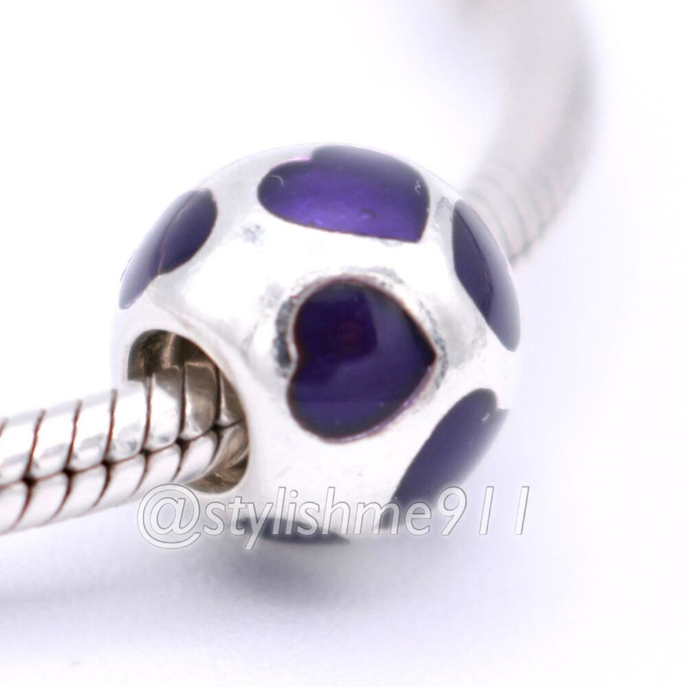 Authentic Pandora Love You Violet Enamel Charm - 790543EN13 - Picture 3 of 10